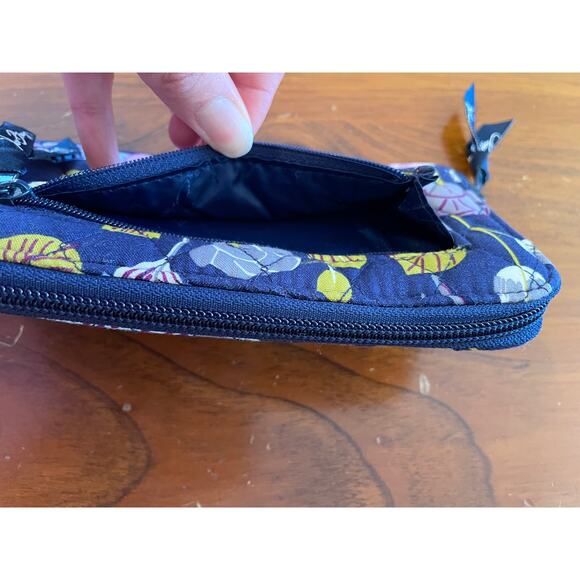 NWOT Vera Bradley Floral Nightingale Zip Around Wallet Purple Pink Green - Picture 3 of 7